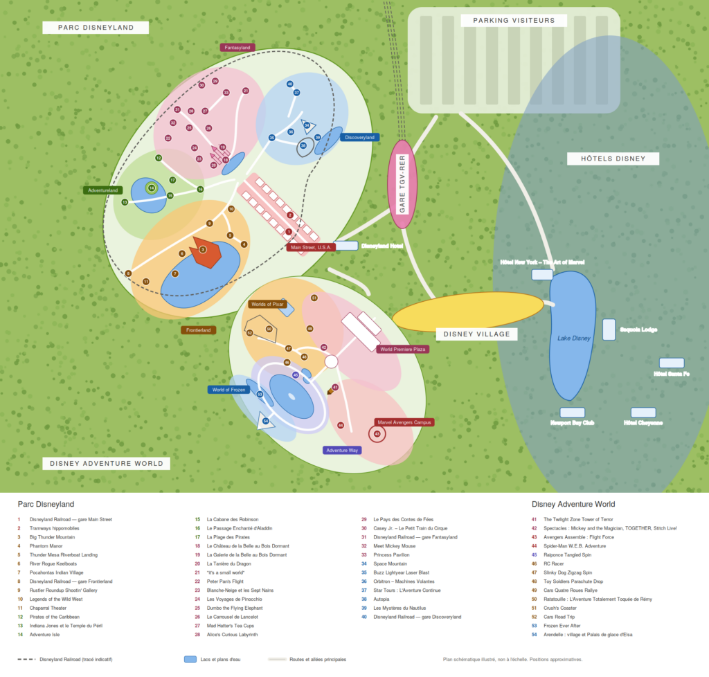 Plan général de Disneyland Paris