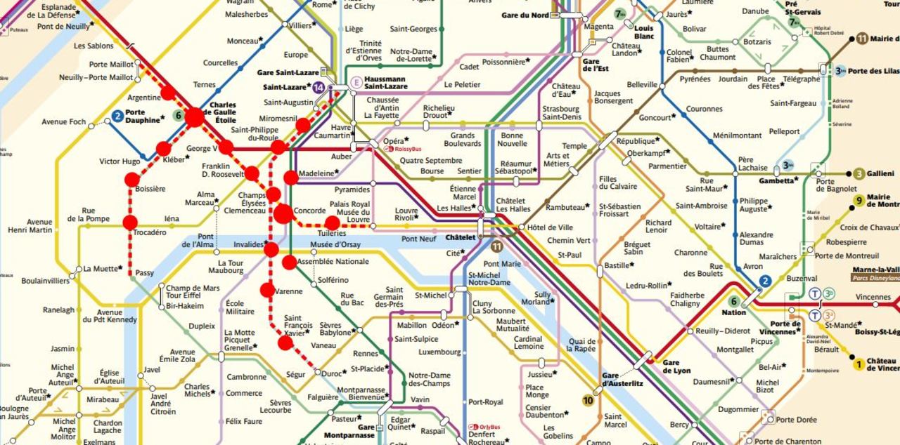 Stations métro fermées - Gilets Jaunes Acte V
