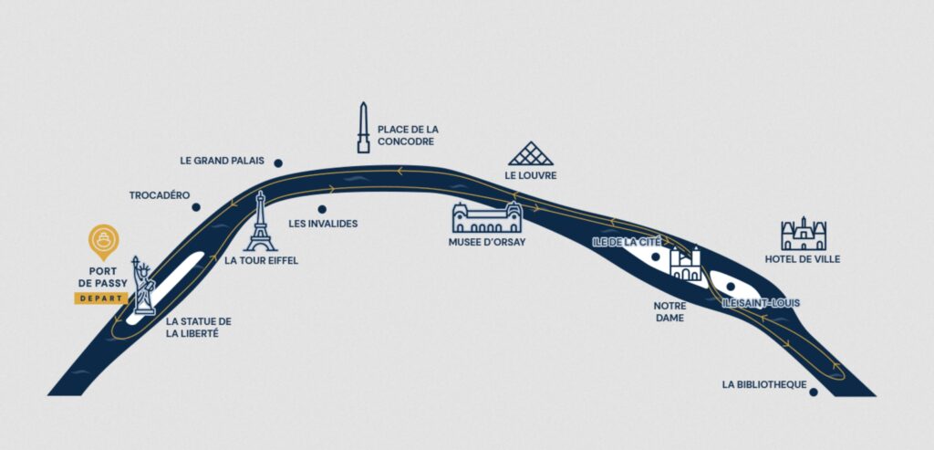 Parcours de la croisière du Diamant-Bleu